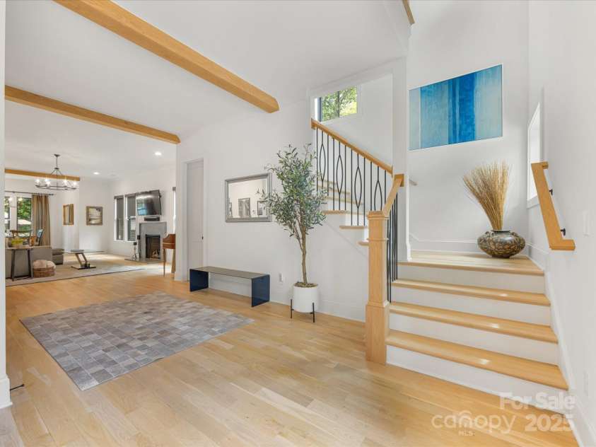 3505 Trent Street, Charlotte, NC 28209.  MLS# CAR4249257, YatesRealty ID 20245. Staircase - white oak hardwood