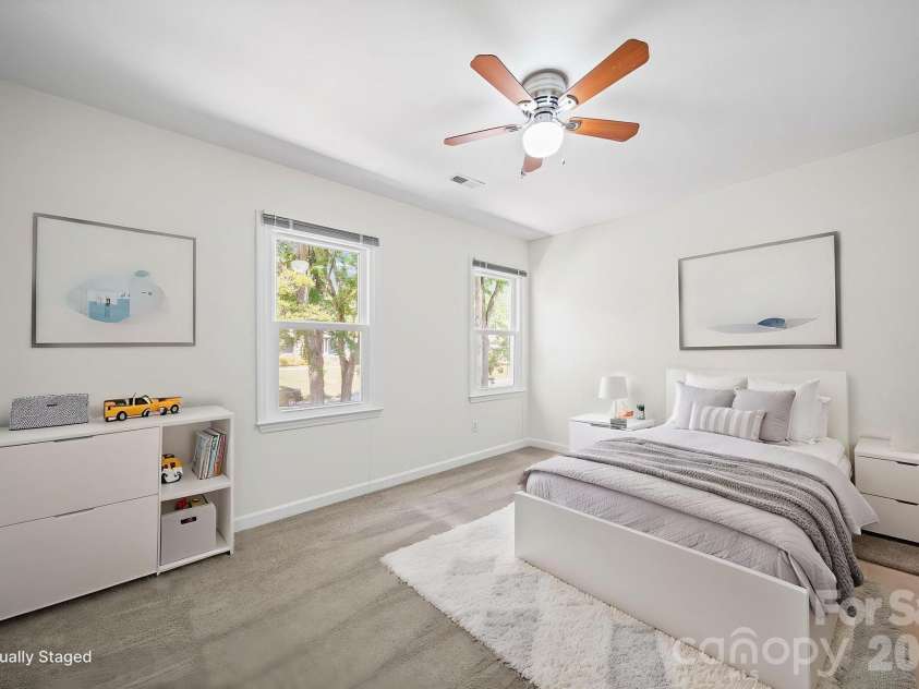 6520 Dougherty Drive, Charlotte, NC 28213.  MLS# CAR4377449, YatesRealty ID 20248. Bedroom #2 (virtually staged)