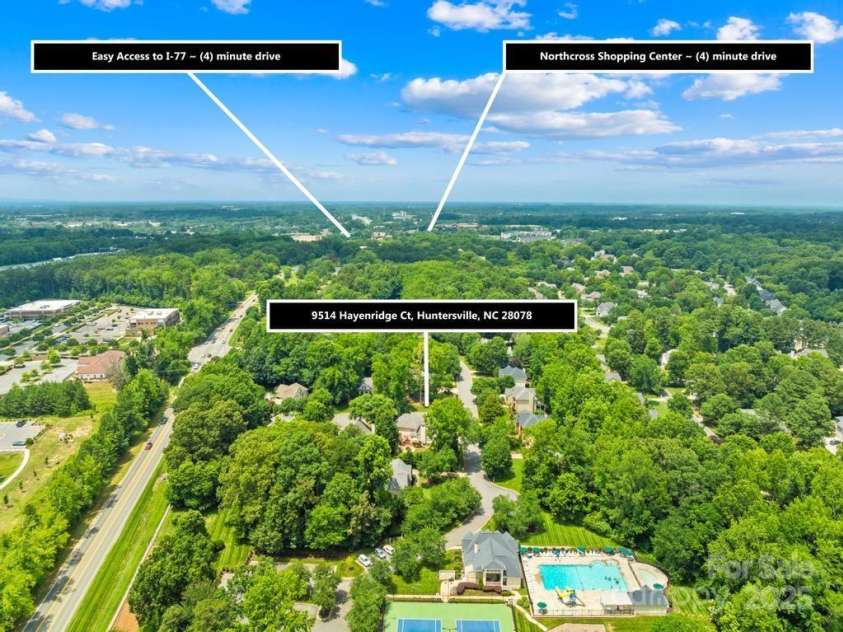 9514 Hayenridge Court, Huntersville, NC 28078.  MLS# CAR4270559, YatesRealty ID 20248. 