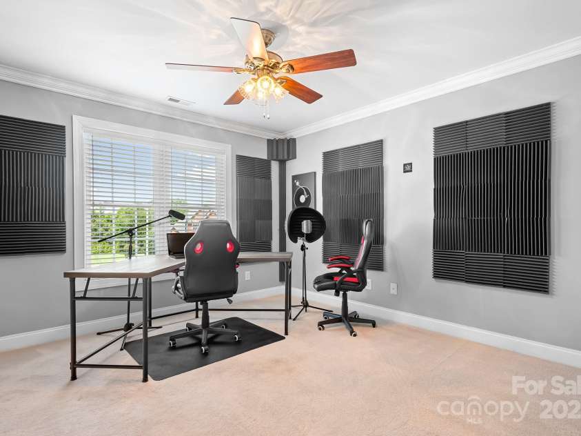9112 Butterfly Court, Gastonia, NC 28056.  MLS# CAR4267047, YatesRealty ID 20271. Secondary Bedroom  # 2 currently used as a Recording Studio.