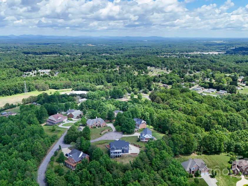 7768 Pinecone Lane, Hickory, NC 28602.  MLS# CAR4257441, YatesRealty ID 20276. Aerial View from back of home