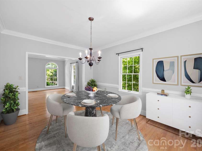 625 Greenbrook Parkway, Matthews, NC 28104.  MLS# CAR4378855, YatesRealty ID 20288. Virtually staged dining room