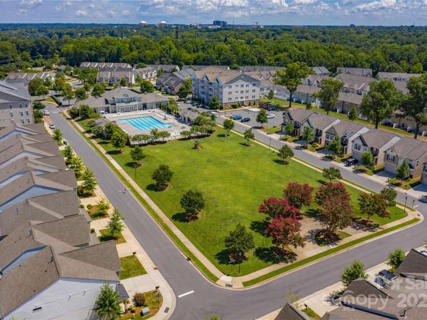 6605 Central Pacific Avenue, Charlotte, NC 28210.  MLS# CAR4213678, YatesRealty ID 2029. Birds eye view, pool, natural area, etc