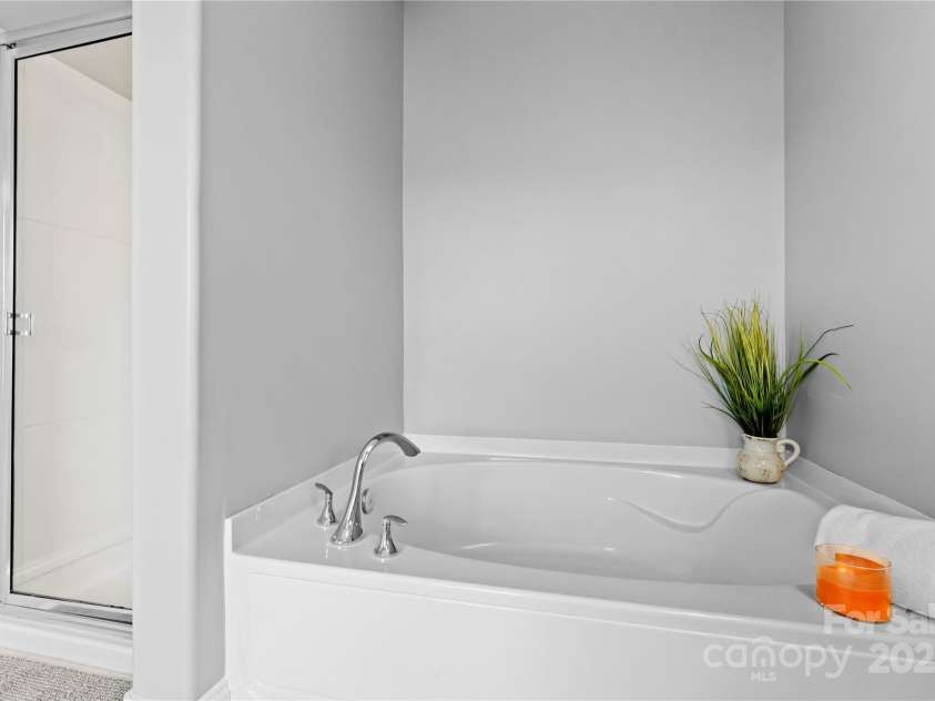 6605 Central Pacific Avenue, Charlotte, NC 28210.  MLS# CAR4213678, YatesRealty ID 2029. Primary bathroom w shower and tub
