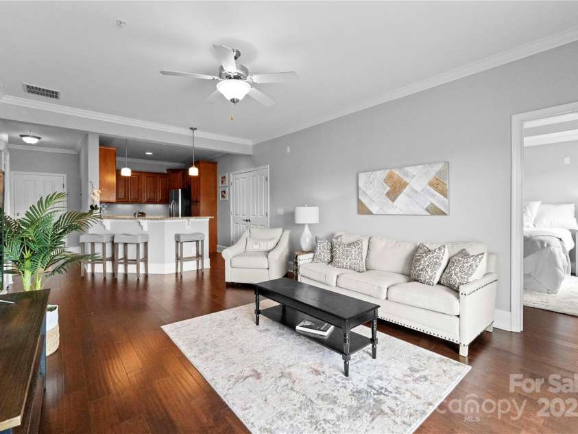 6605 Central Pacific Avenue, Charlotte, NC 28210.  MLS# CAR4213678, YatesRealty ID 2029. View from the living room