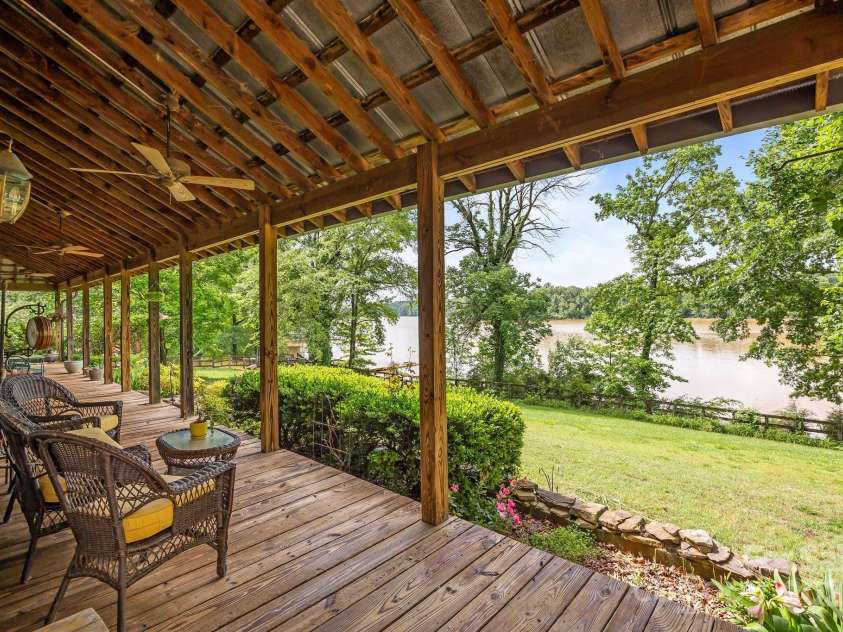 1433 Kern Carlton Road, Salisbury, NC 28146.  MLS# CAR4263758, YatesRealty ID 20307. Back Porch overlooks Lake