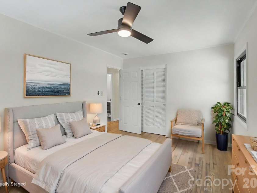 5 Kent Place, Asheville, NC 28804.  MLS# CAR4379895, YatesRealty ID 20313. Bedroom 2- Virtually Staged
