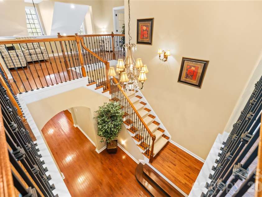 8416 Fairgreen Avenue, Waxhaw, NC 28173.  MLS# CAR4367125, YatesRealty ID 20341. Second story view looking at entryway