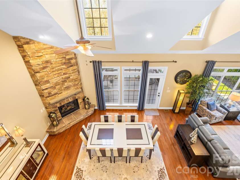 8416 Fairgreen Avenue, Waxhaw, NC 28173.  MLS# CAR4367125, YatesRealty ID 20341. Second story view looking at informal dining area