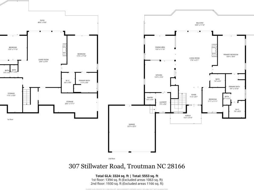 307 Stillwater Road, Troutman, NC 28166.  MLS# CAR4360560, YatesRealty ID 20352. Floorplan