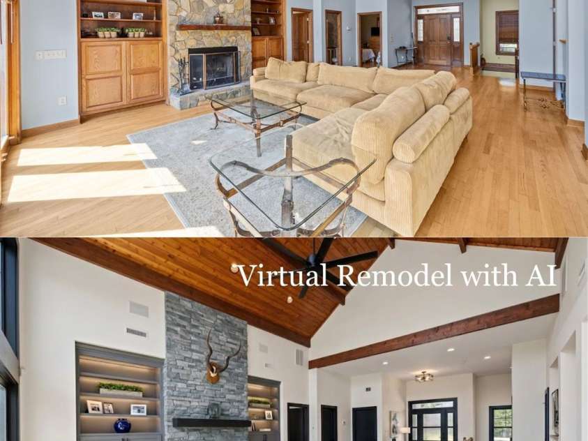 307 Stillwater Road, Troutman, NC 28166.  MLS# CAR4360560, YatesRealty ID 20352. Virtually remodeled using AI