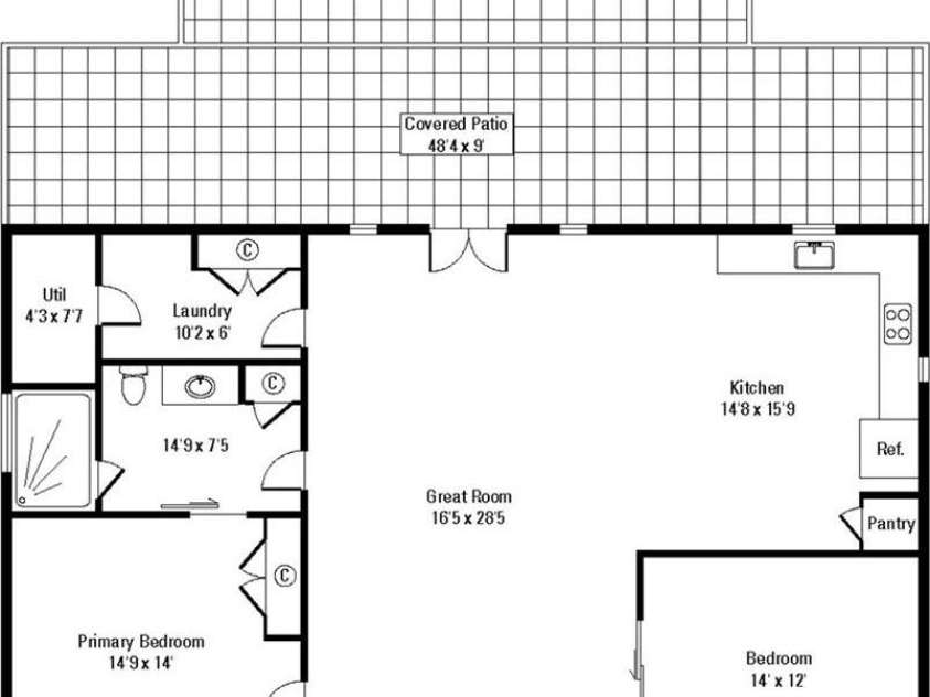 1260 Beaver Island Trail Road, Walnut Cove, NC 27052.  MLS# CAR4325171, YatesRealty ID 2036. 1255 Beaver Island Trail guest house floor plans