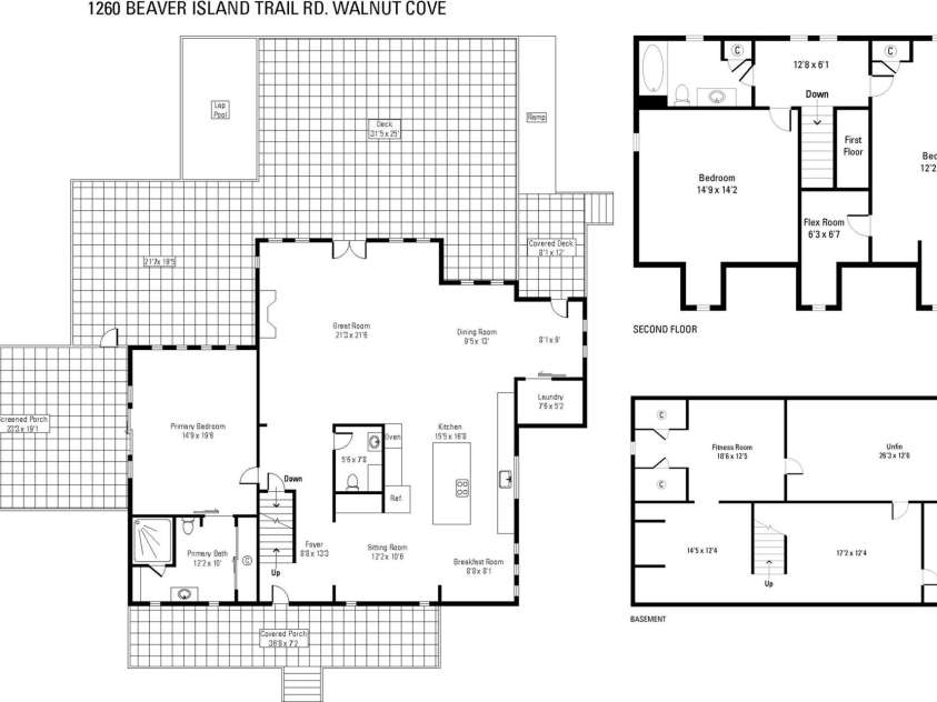 1260 Beaver Island Trail Road, Walnut Cove, NC 27052.  MLS# CAR4325171, YatesRealty ID 2036. Main house floor plans
