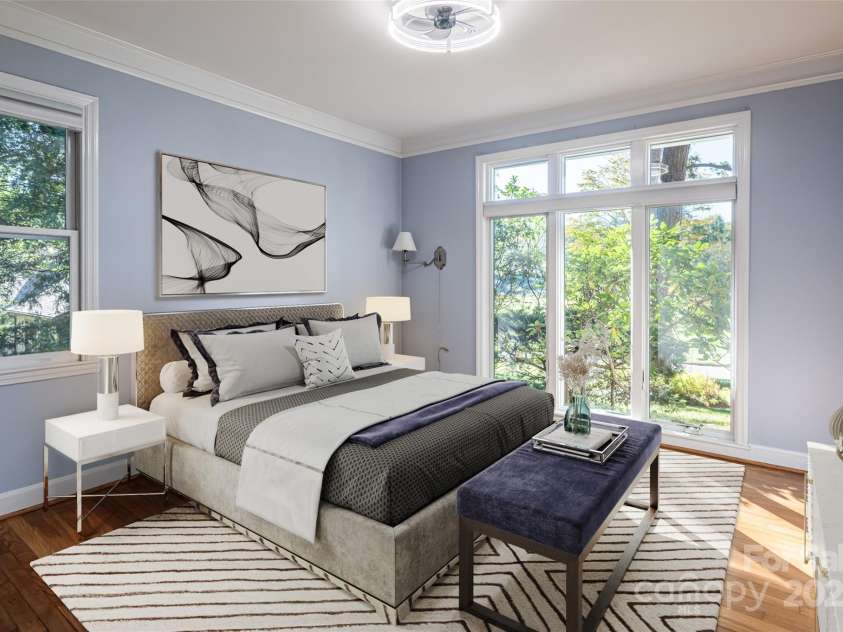 54 Fairway Road, Asheville, NC 28804.  MLS# CAR4238244, YatesRealty ID 2037. Guest Bedroom #1 - Virtual Staging.