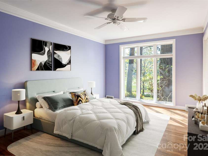 54 Fairway Road, Asheville, NC 28804.  MLS# CAR4238244, YatesRealty ID 2037. Guest Bedroom #2 - Virtual Staging.