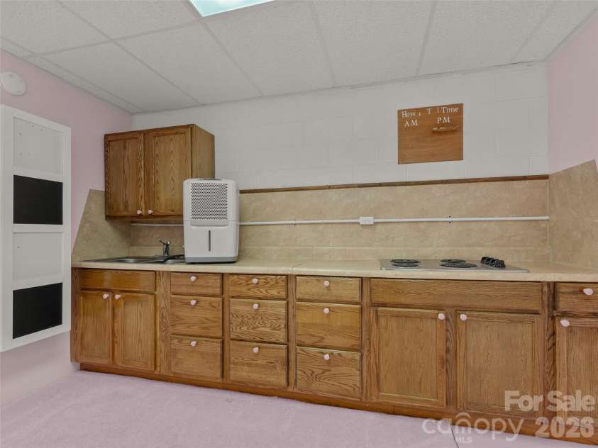 476 Jackson Loop Road, Flat Rock, NC 28731.  MLS# CAR4363362, YatesRealty ID 20386. Kitchenette in basement