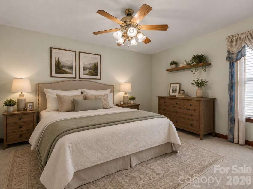476 Jackson Loop Road, Flat Rock, NC 28731.  MLS# CAR4363362, YatesRealty ID 20386. Virtually Staged Primary Suite