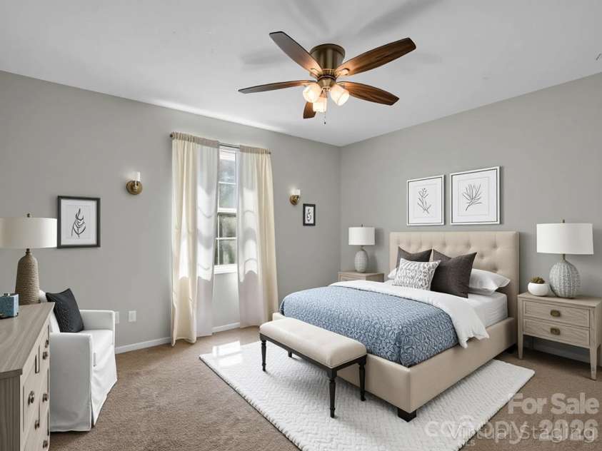 227 Bradshaw Avenue, Hendersonville, NC 28792.  MLS# CAR4370884, YatesRealty ID 20390. Primary Bedroom Virtually Staged