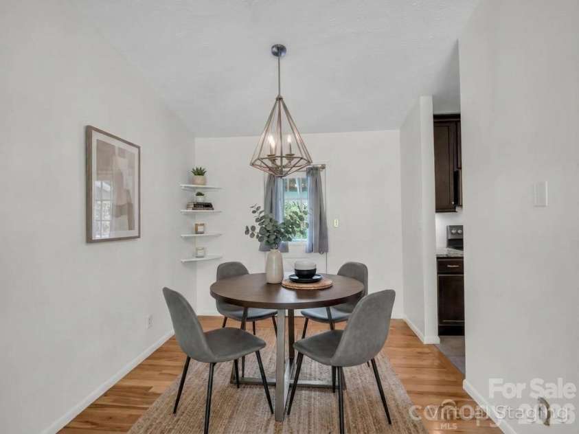 227 Bradshaw Avenue, Hendersonville, NC 28792.  MLS# CAR4370884, YatesRealty ID 20390. Virtually Staged Dining Room