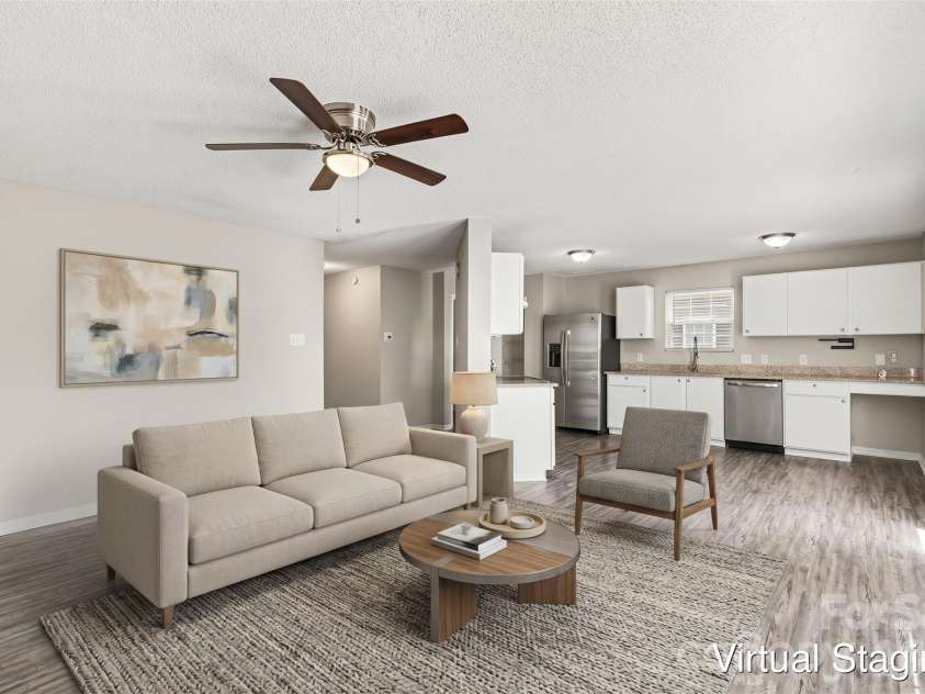 12425 Stowe Acres Drive, Charlotte, NC 28262.  MLS# CAR4378117, YatesRealty ID 20393. Virtually Staged