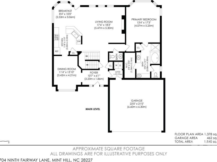 7704 Ninth Fairway Lane, Mint Hill, NC 28227.  MLS# CAR4267210, YatesRealty ID 20421. 