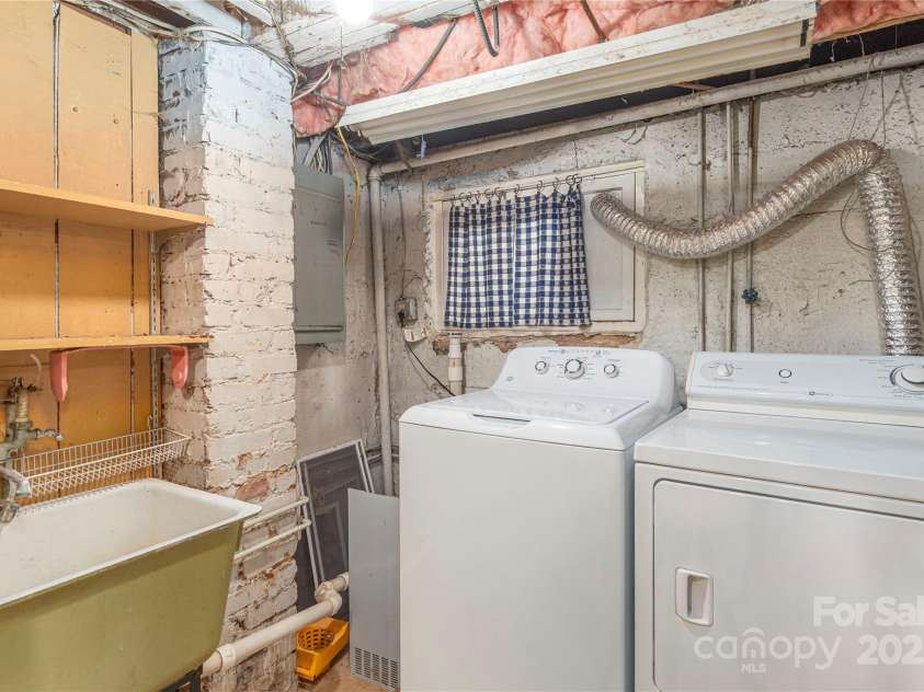 118 Glen Falls Road, Asheville, NC 28804.  MLS# CAR4266681, YatesRealty ID 20423. Laundry in basement