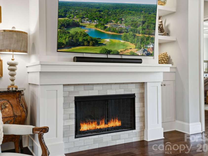 147 Torrence Chapel Road, Mooresville, NC 28117.  MLS# CAR4376776, YatesRealty ID 20424. Beautiful gas fireplace.