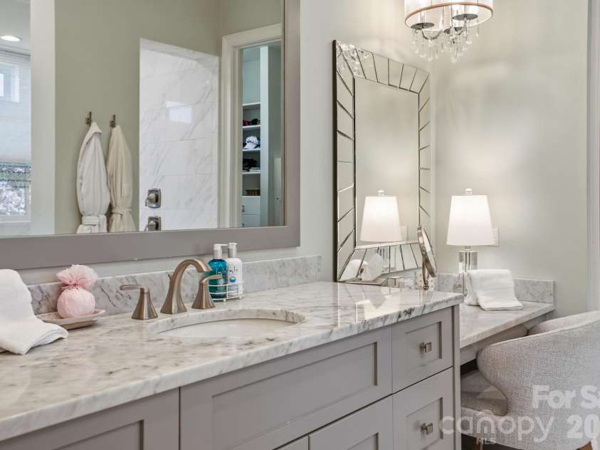 147 Torrence Chapel Road, Mooresville, NC 28117.  MLS# CAR4376776, YatesRealty ID 20424. Dual sink countertop with built-in vanity.