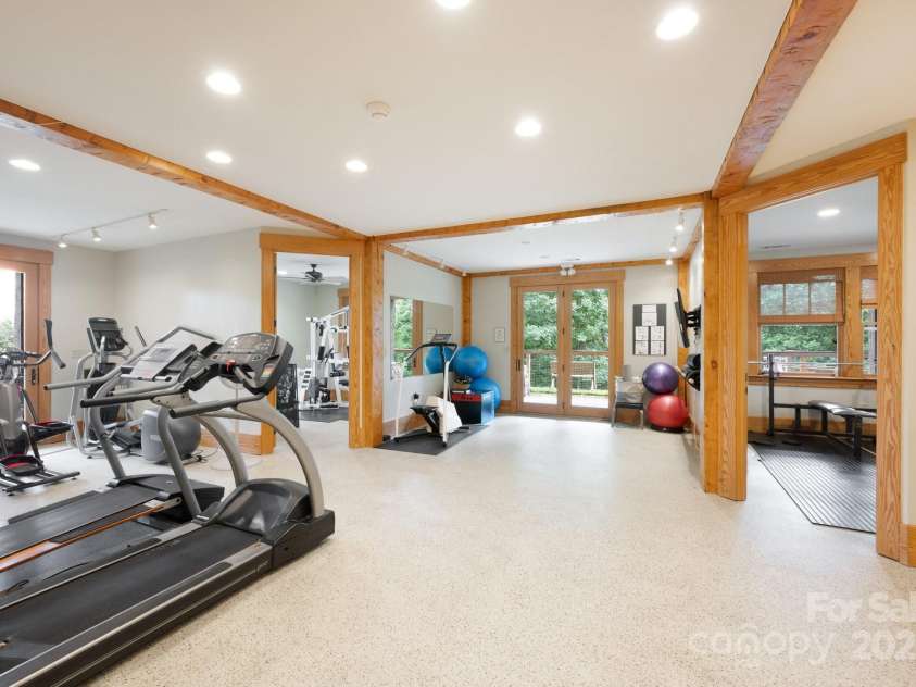 499 Warbler Lane, Black Mountain, NC 28711.  MLS# CAR4230547, YatesRealty ID 2045. Club House Gym
