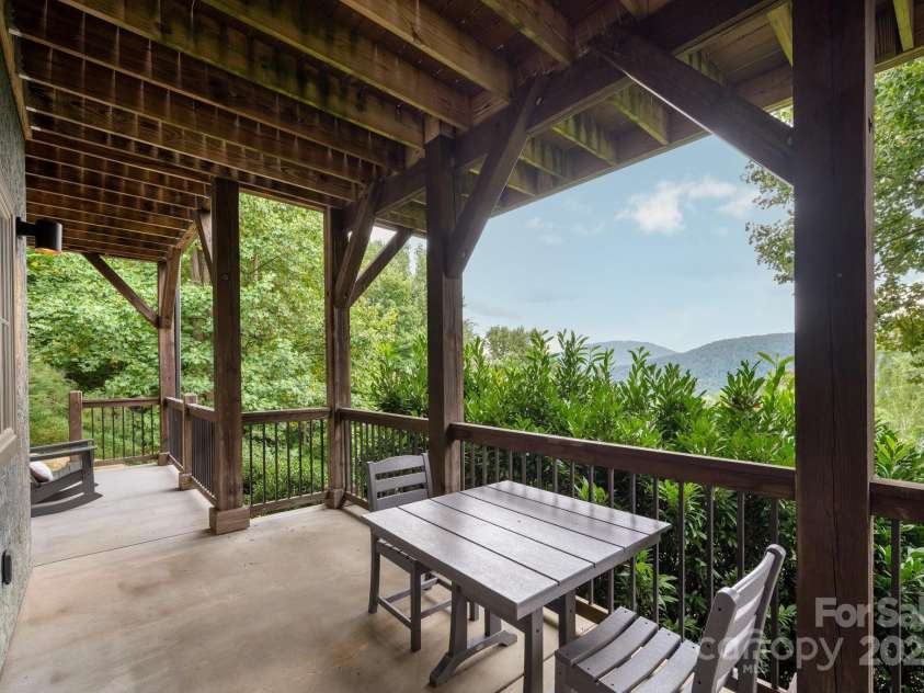 499 Warbler Lane, Black Mountain, NC 28711.  MLS# CAR4230547, YatesRealty ID 2045. Lower Level Patio with Views