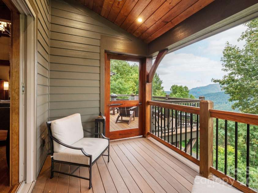 499 Warbler Lane, Black Mountain, NC 28711.  MLS# CAR4230547, YatesRealty ID 2045. Screened in Porch with view