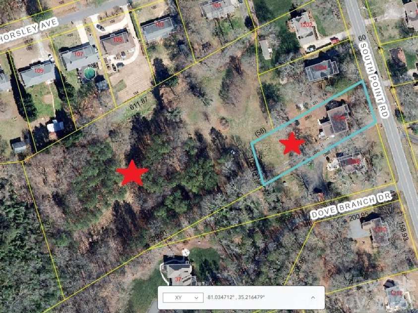 1206 South Point Road, Belmont, NC 28012.  MLS# CAR4373430, YatesRealty ID 20452. Sale includes 2 parcels.