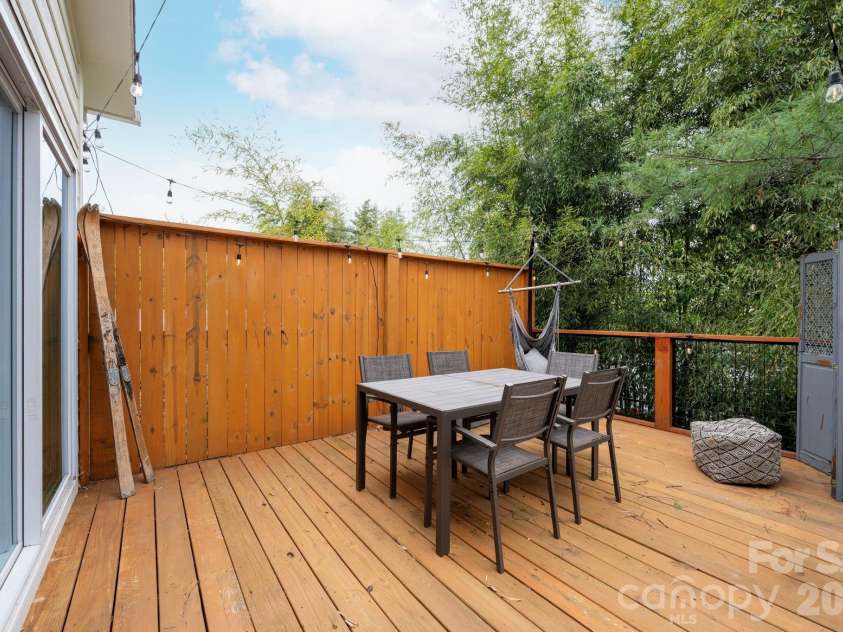 116 Arnold Road, Asheville, NC 28805.  MLS# CAR4380493, YatesRealty ID 20468. Private Rear Deck off of ADU