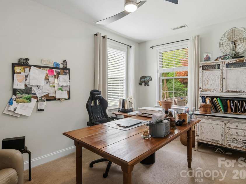 57 Outlook Circle, Swannanoa, NC 28778.  MLS# CAR4375791, YatesRealty ID 20493. Second main level bedroom is the perfect home office