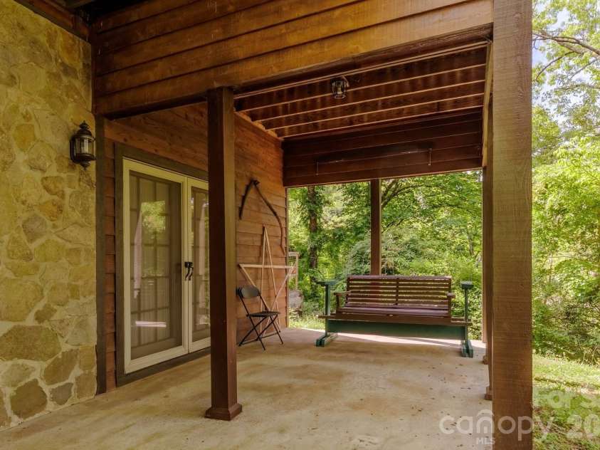 97 Covered Bridge Road, Stecoah, NC 98771.  MLS# CAR4377921, YatesRealty ID 20498. Covered Patio for Apartment