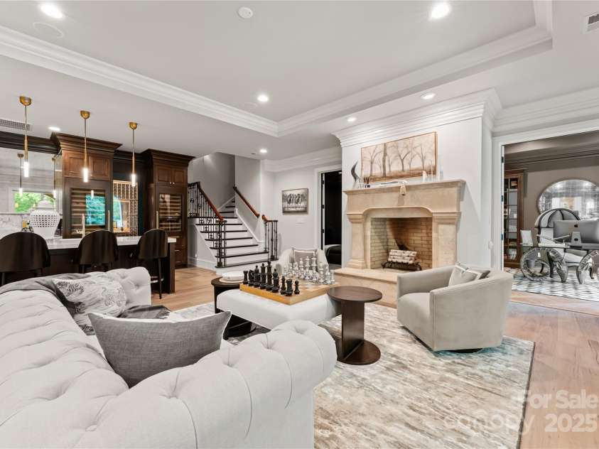 8500 Longview Club Drive, Waxhaw, NC 28173.  MLS# CAR4268585, YatesRealty ID 20500. Lower level family room