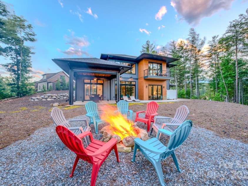223 Linville View Drive, Nebo, NC 28761.  MLS# CAR4258430, YatesRealty ID 20516. Fire pit enjoyment