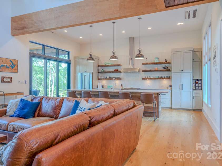 223 Linville View Drive, Nebo, NC 28761.  MLS# CAR4258430, YatesRealty ID 20516. Main living to kitchen