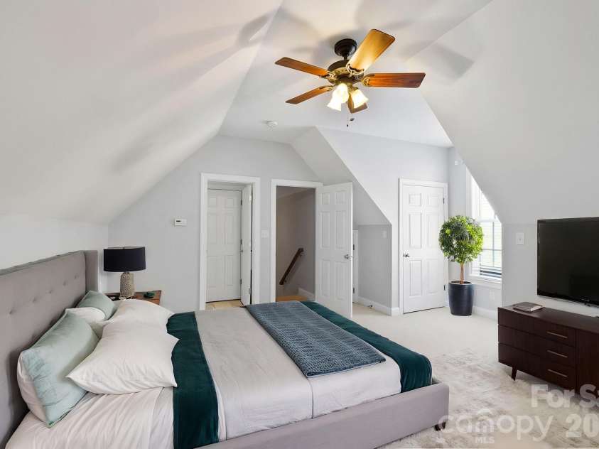 76 Distant View Drive, Asheville, NC 28803.  MLS# CAR4368722, YatesRealty ID 20518. Virturally Staged (upper level bedroom)