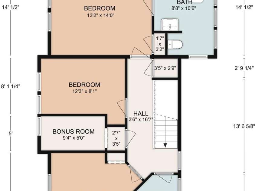 5 Chiles Avenue, Asheville, NC 28803.  MLS# CAR4219140, YatesRealty ID 20523. Upstairs Floor Plan