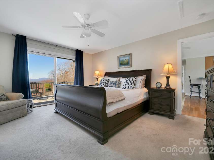 2600 Connestee Trail, Brevard, NC 28712.  MLS# CAR4235647, YatesRealty ID 20535. Primary bedroom