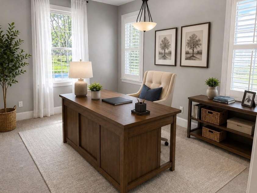 8624 Robbins Crescent Drive, Cornelius, NC 28031.  MLS# CAR4410622, YatesRealty ID 20564. Office/Flex room Virtually staged