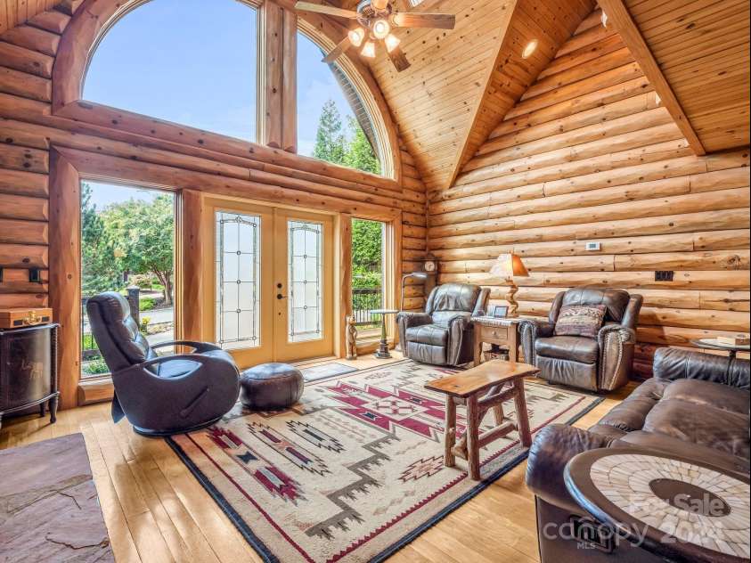 181 Highland Heights, Lake Lure, NC 28746.  MLS# CAR4183950, YatesRealty ID 206. Lots of natural light from great room