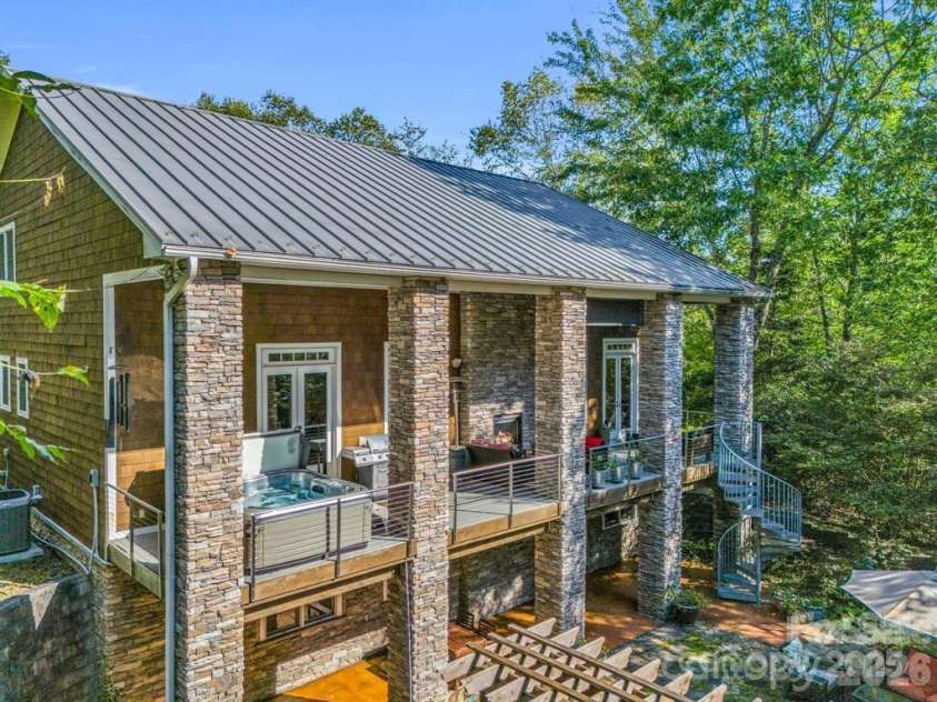 167 Trails End, Lake Lure, NC 28746.  MLS# CAR4245504, YatesRealty ID 2060. Back of home