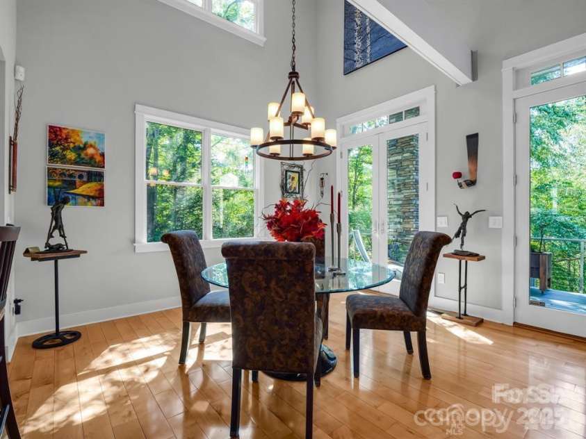 167 Trails End, Lake Lure, NC 28746.  MLS# CAR4245504, YatesRealty ID 2060. Dining area - former furniture display