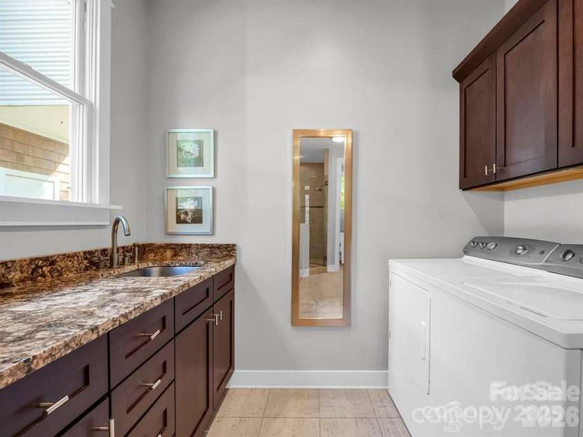 167 Trails End, Lake Lure, NC 28746.  MLS# CAR4245504, YatesRealty ID 2060. Laundry room