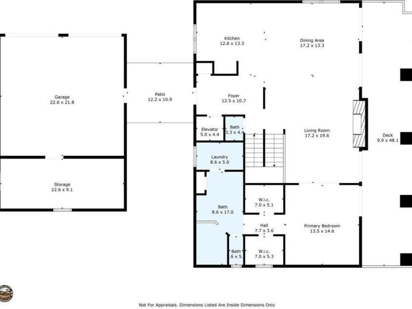 167 Trails End, Lake Lure, NC 28746.  MLS# CAR4245504, YatesRealty ID 2060. Main Floor Plan