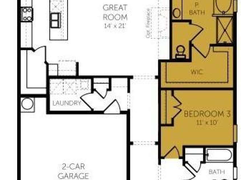 1070 Bull Dog Lane, Wingate, NC 28174.  MLS# CAR4272431, YatesRealty ID 20615. Floorplan