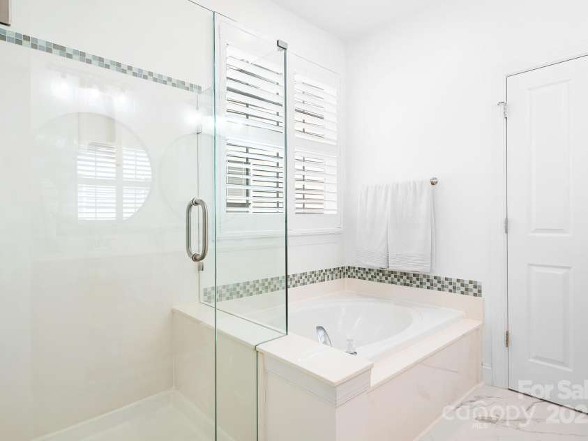14923 Almondell Drive, Huntersville, NC 28078.  MLS# CAR4264499, YatesRealty ID 20630. Primary bathroom shower