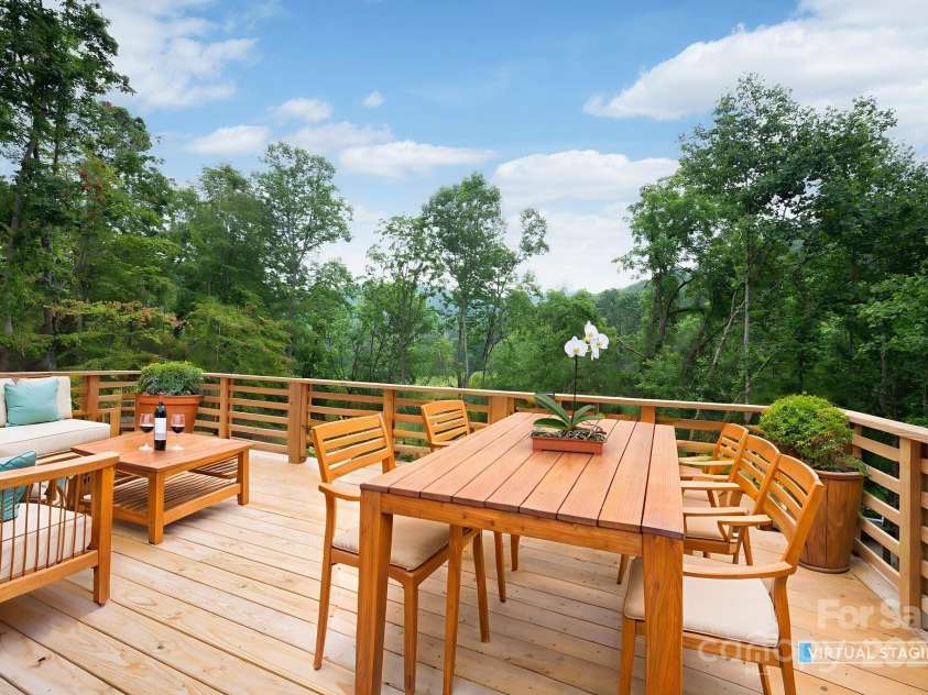 33 Windago Road, Weaverville, NC 28787.  MLS# CAR4268748, YatesRealty ID 20642. Sunny Side Deck for Relaxing